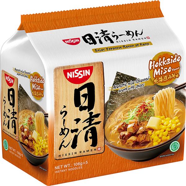 Nissin - Ramen Hokkaido Aromatic Miso Flavoured Broth with Spices 106g x 5