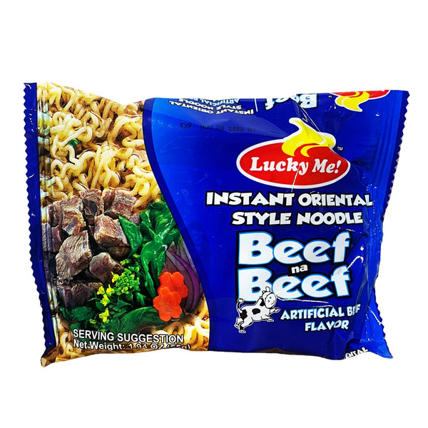 Lucky Me! -  Instant Noodle Soup Beef Flavor 55g (6 packs)