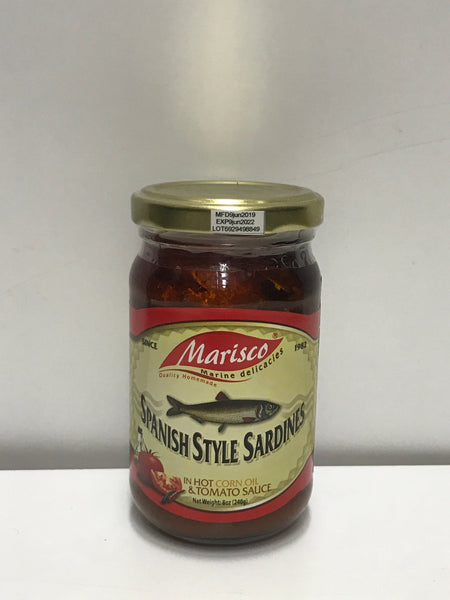 Marisco - Spanish Style Sardines in Hot Corn Oil & Tomato Sauce 240g