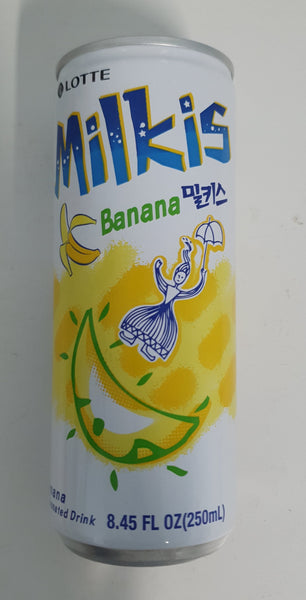 Lotte - Milkis Banana Carbonated Drink 250ml x 6