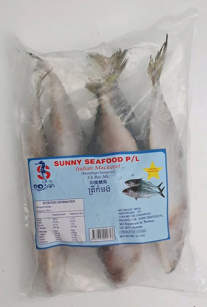 Sunny Frozen Indian Mackerel 900g Fresh Food Market Rooty Hill