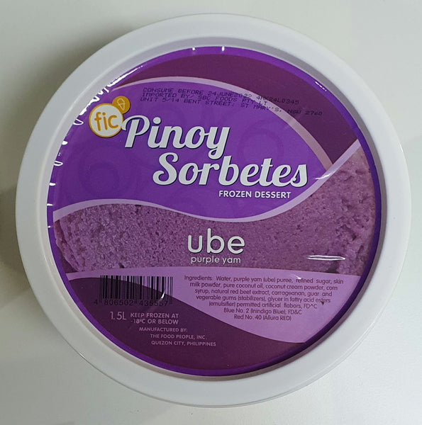 Pinoy Sorbetes - Ube Purple Yam Flavor 1.5L