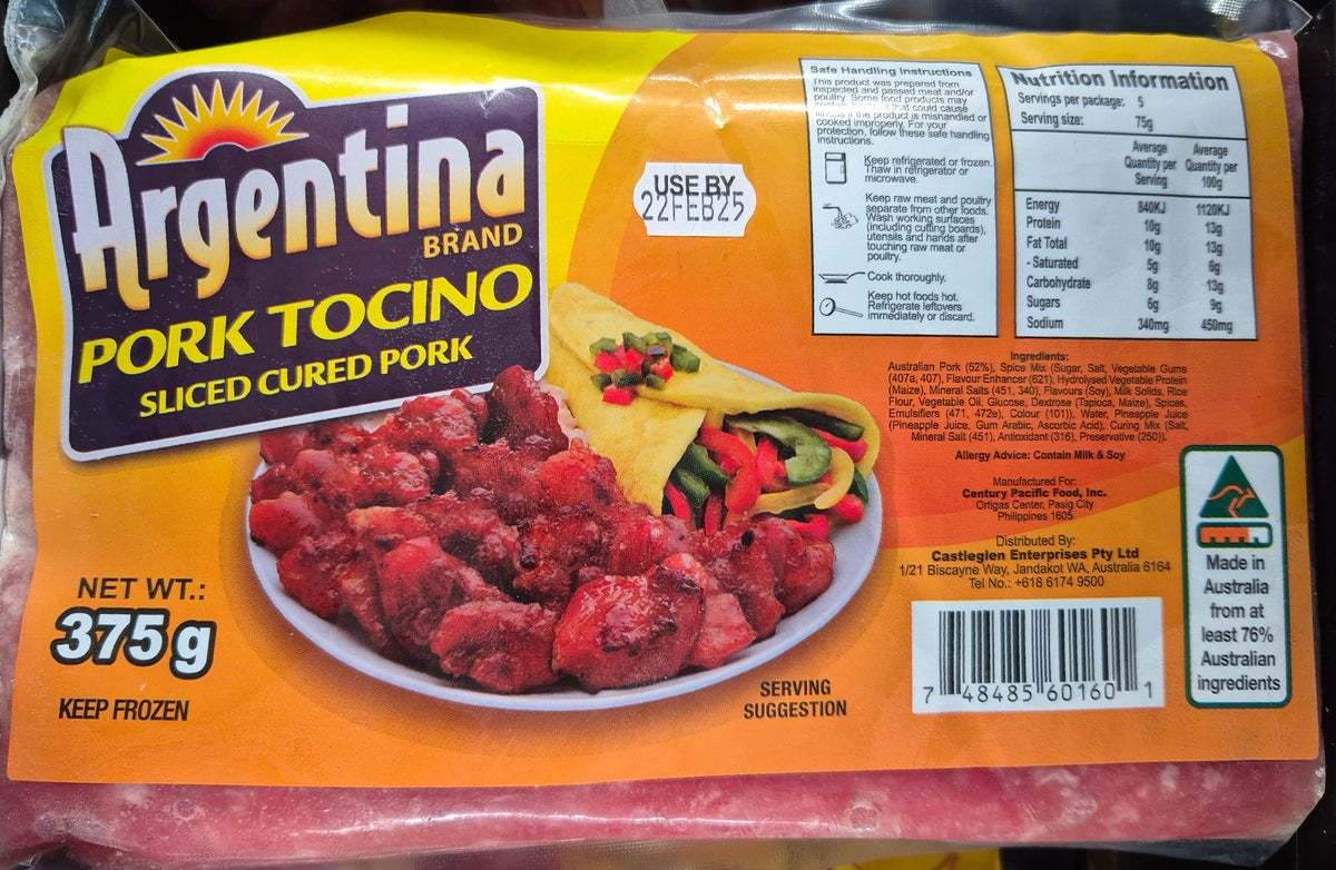 Argentina - Pork Tocino Sliced Cured Pork 375g – Fresh Food Market ...