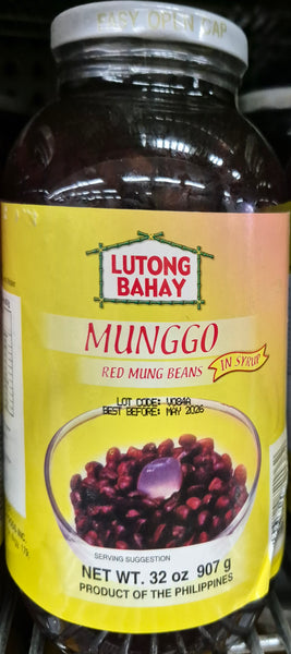 Lutong Bahay - Munggo Red Mung Beans in Syrup 907g