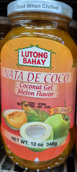 Lutong Bahay - Nata De Coco Coconut gel Melon Flavor in Syrup 340g