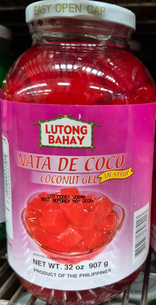 Lutong Bahay - Nata De Coco Coconut gel Red in Syrup 907g