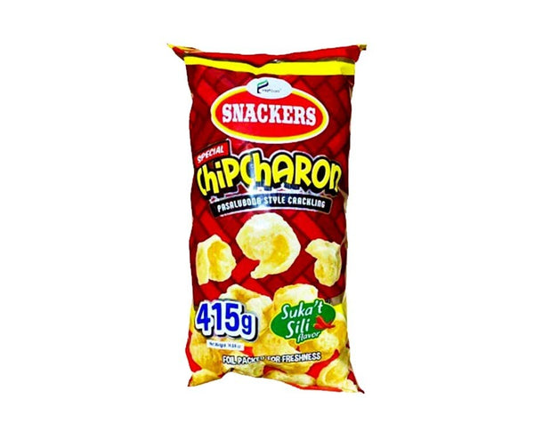 Snackers - Special Chipcharon - Pasalubong Style Crackling, Suka't Sili Flavor 415g