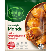 CJ Bibigo - Homestyle Mandu - Pork & Kimchi Flavoured Dumplings 250g