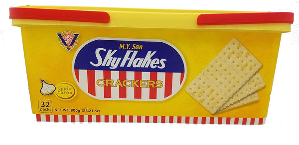 MYSan SkyFlakes Garlic Flavor Crackers 800g - Sky flakes