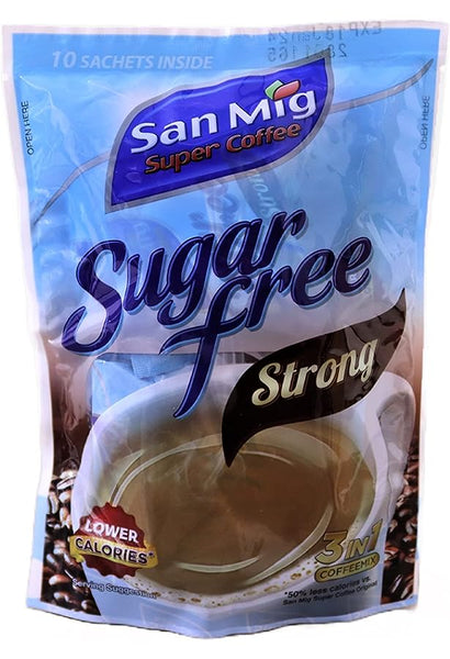 San Mig 3 in 1 Coffee Mix Sugar Free Strong 9g x 10 Sachets