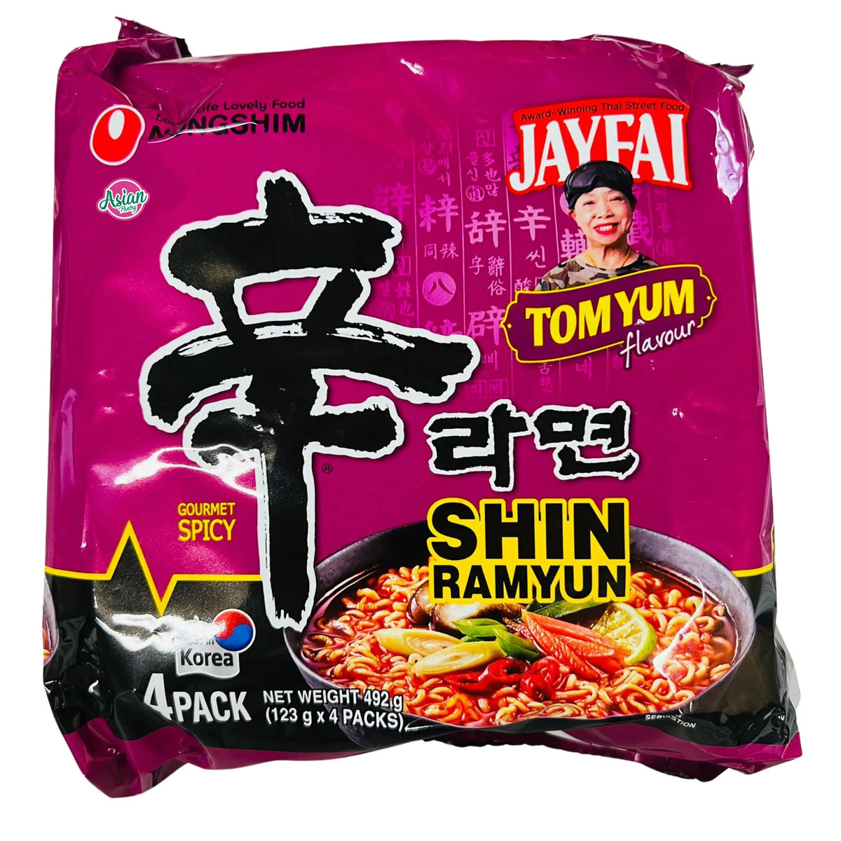 Nongshim - Shin Ramyun Spicy (TomYum) Flavour 123g x 4pks – Fresh Food ...