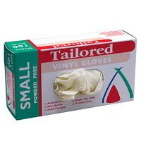 Tailored - Powder Free Vinyl Gloves, Small