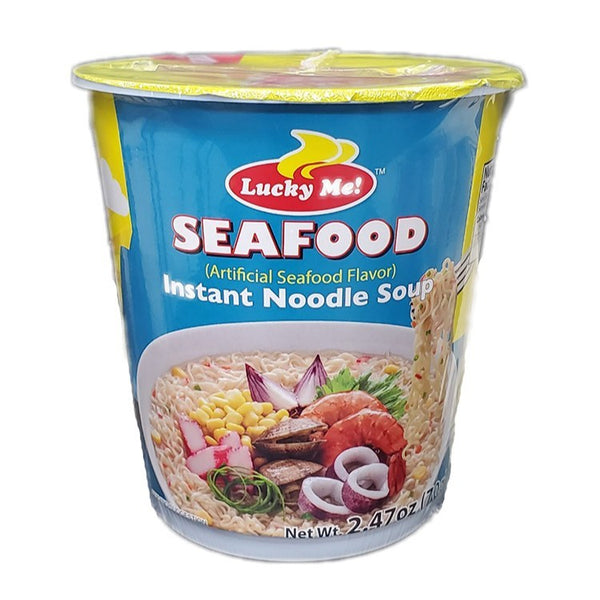 LuckyMe Seafood Mami Cup Noodle 70g - Lucky me