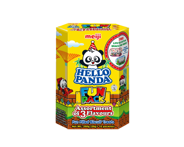Meiji - Hello Panda Assortment of 3 Flavours 260g (26g x 10 packets)