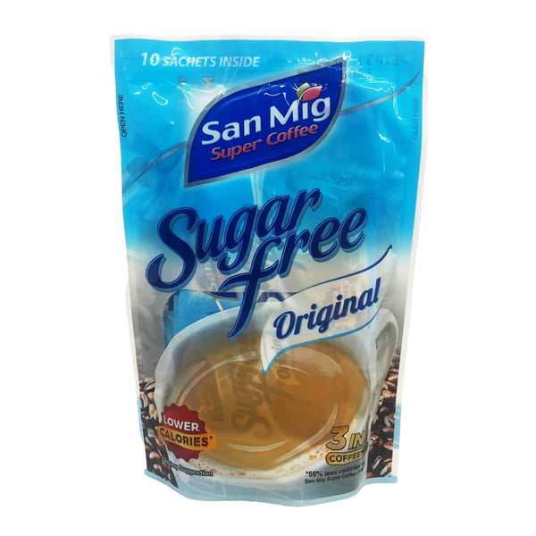 San Mig - 3 in 1 Coffee Mix Sugar Free - Original 9g x 10 Sachets