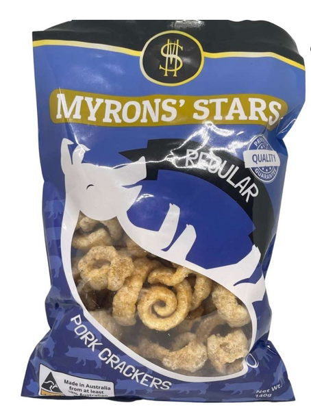 Myrons' Stars Regular Pork Crackers 140g - Chicharon