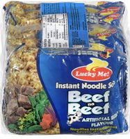 Lucky Me! -  Instant Noodle Soup Beef Flavor 55g (6 packs)