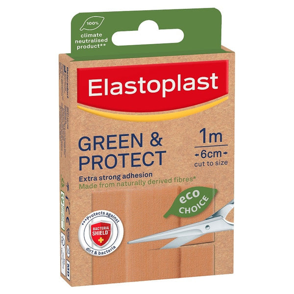 Elastoplast - Green & Protect Extra Strong Adhesion 1m (6cm Wide - cut to size)