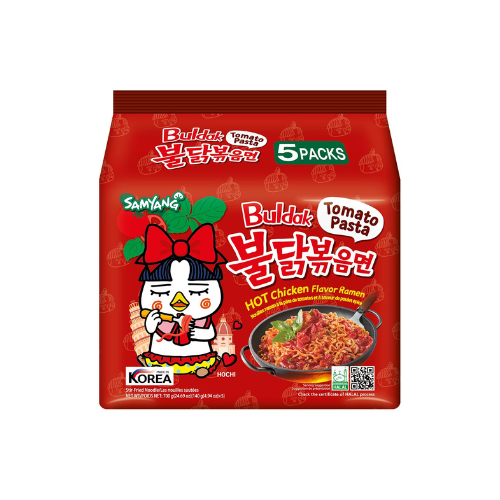 Samyang - Buldak Curry Tomato Pasta Hot Chicken Ramen 5x140g (Copy)