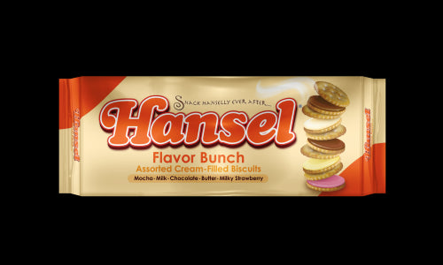 Hansel - Assorted Cream-Filled Biscuits (Mocha - Milk - Chocolate - Butter - Milky Strawberry) 10 x 31g