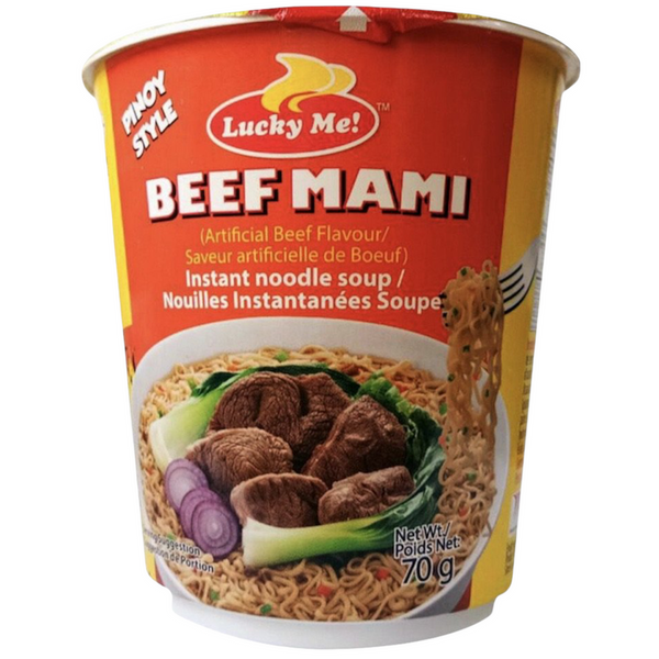 LuckyMe - Beef Mami Cup Noodle 70g - Lucky Me
