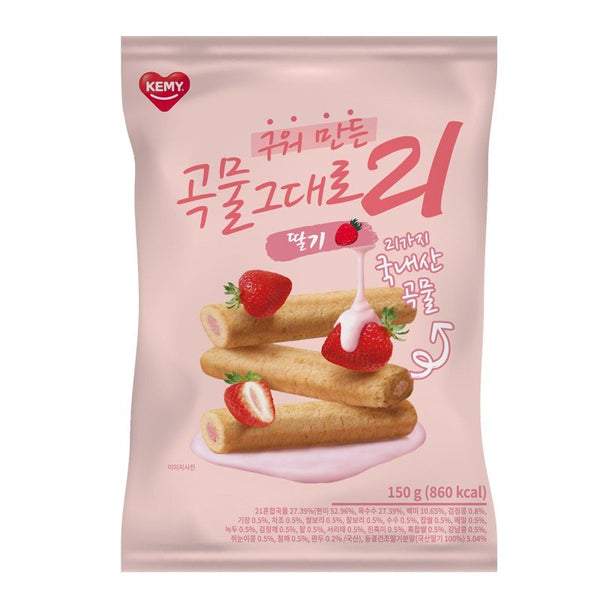 Kemy - Premium Whole Grain Strawberry Rolls 150g