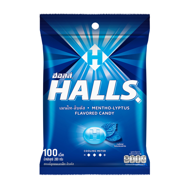 Halls Mentho-Lyptus Candy 280g (100 pieces)