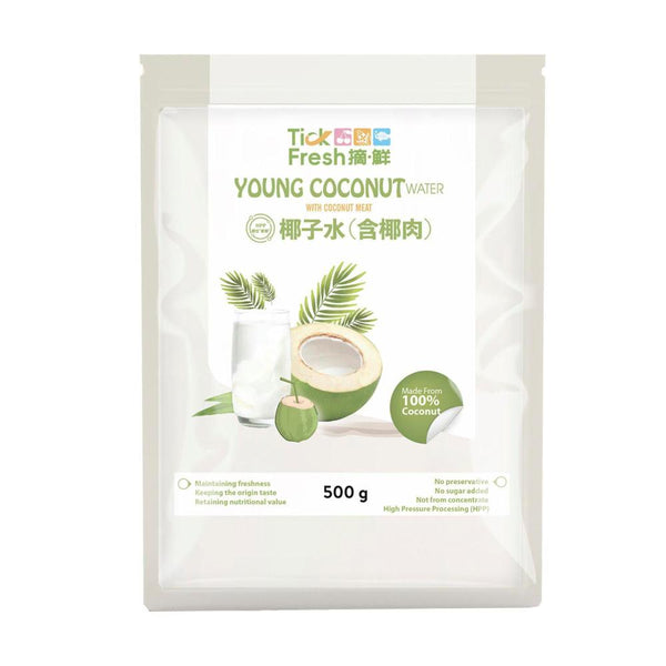 Tick - Fresh Young Coconut Water with Coconut Meat 500g