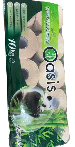 Oasis - Bamboo Toilet Rolls 2ply, 400 Sheets