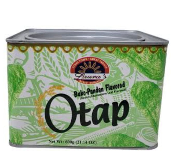 Laura's - Otap Buko Pandan (Coconut Screwpine Leaf Flavored) Biscuits 600g