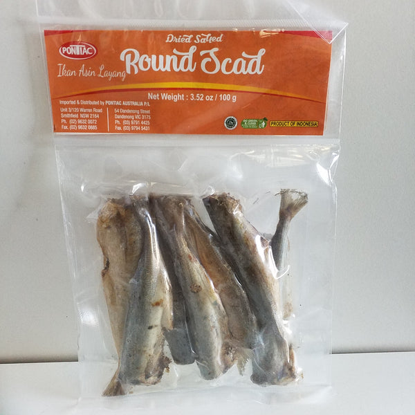 Pontiac Dried Salted Round Scad 100g - Dried Fish, Galunggong