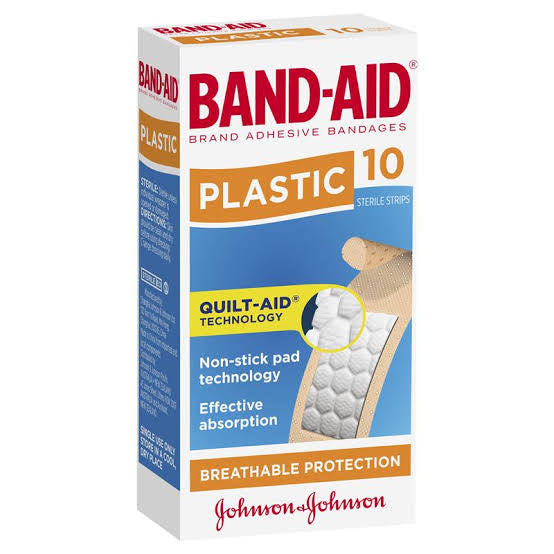 BANDAID PLASTIC STRIPS     10S