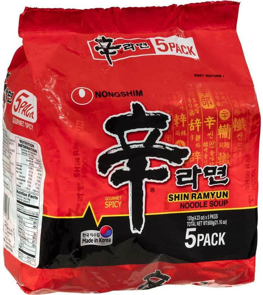 Nongshim Shin Ramen Spicy Noodle 5 x 120g