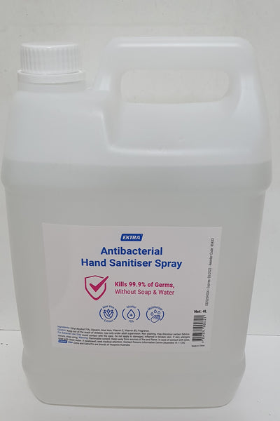 Antibacterial Hand Sanitiser Spray 4 litres