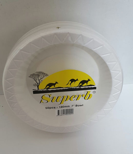 Superb Plastic Bowl 7" (50pcs)