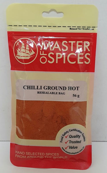 Chilli Ground Hot Powder 56g - Master of Spices - chili