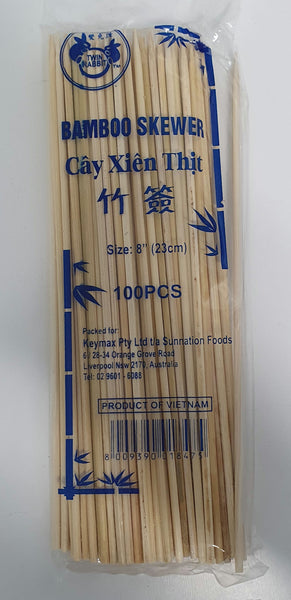 Bamboo Skewers 8" (100pcs)