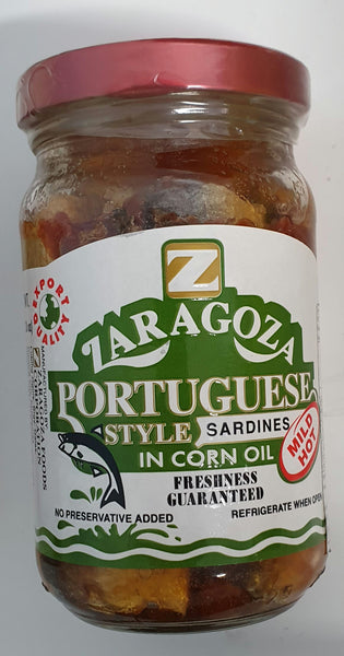 Zaragoza Portuguese Style Sardines in Corn Oil (Mild Hot) 225g