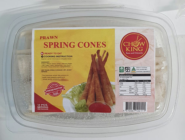 Chow King Prawn Spring Cones 12pcs