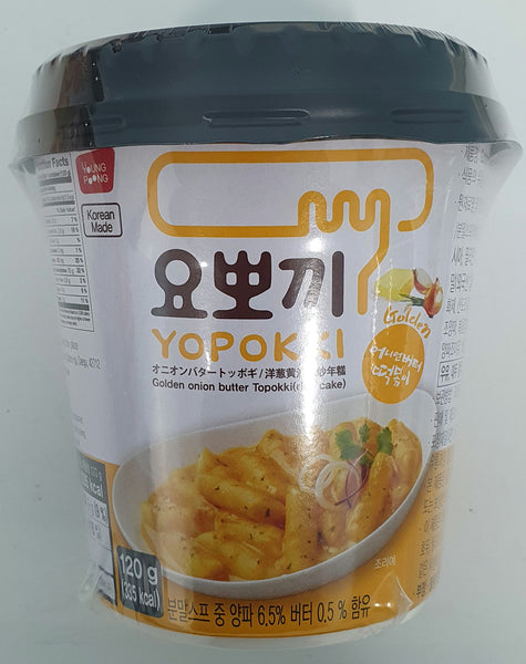 Yopokki Golden Onion Butter Topokki (Rice Cake) 120g