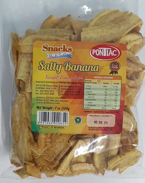 Pontiac Salty Banana Chips 200g