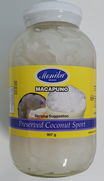 Monika Macapuno Preserved Coconut Sport 907g