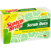 ScotchBrite Scrub Dots 2Pk GRN