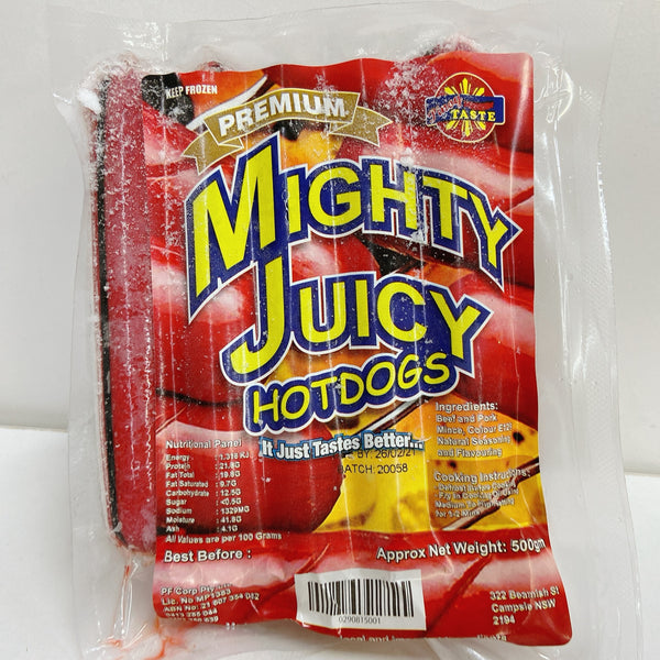 Mighty Juicy HotDogs 500g