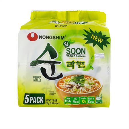 Nongshim Soon Veggie Soup 5x112g