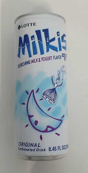 Lotte - Milkis Refreshing Milk & Yogurt Flavor Original Carbonated Drink 250ml x 6
