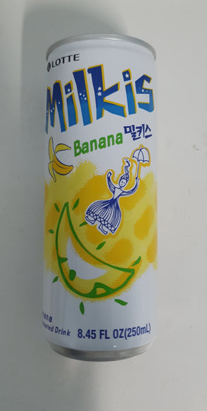 Lotte - Milkis Banana Carbonated Drink 250ml