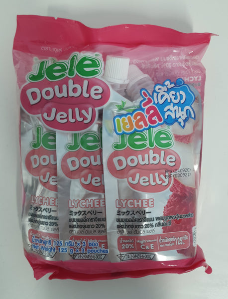 Jele Double Jelly - Lychee 125g x 3