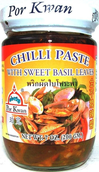 Por Kwan Chilli Sweet Basil Paste 200g