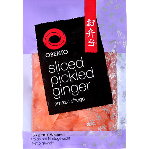 Obento Sliced Pickled Ginger Pink 100g